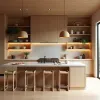 Modern Style Full Set Eco-Friendly Kitchen Furniture Customizable Particle Board Melamine Kitchen Cabinet for Apartment Project