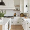 Modern White Shaker Kitchen Cabinet Lacquer Finish Factory Price Complete Kitchen Island Furniture Includes Granite Countertop