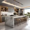 Modular Villa Kitchen Sink Base Cabinets Eco-Friendly Fireproof Melamine Lacquer Finish Complete Modern Kitchen Cabinet Solution