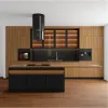 One Stop Cabinets Modern Custom MDF Base Island Kitchen Cabinets Eco-Friendly Fireproof Stainless Steel Countertops Apartment