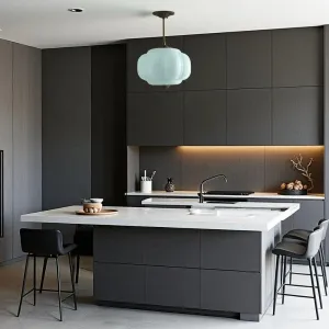 Professional Modern Solid Wood Modular Kitchen Cupboard Glass One-Stop Sink Designs for Villa Apartments Kitchen Cabinets