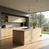 Villa Home Pull-Out Eco-Friendly Modular Kitchen Cupboard Particleboard MDF PVC Furniture Melamine Board Kitchen Cabinet