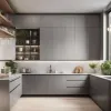 Wholesale Complete Kitchen Cabinet Set with Sink and Countertop Particleboard Kitchen Units for Apartment Villa House Projects