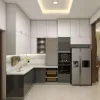 Wholesale Contemporary PET Kitchen Cabinets for Apartment Buildings and Residential Projects