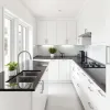 Wholesale Custom Kitchen Cabinets Particle Board Cabinet with Melamine Finish for Contractors and Property Developers