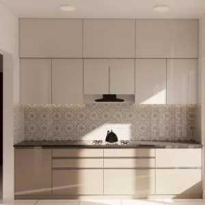 Wholesale Custom PET Kitchen Cabinets for Apartment Villa Hotel Developer Contractor Projects