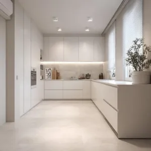 Wholesale Custom PET Particle Board Kitchen Cabinets for Apartment Hotel Whole House Project Manufacturer