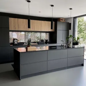 Wholesale Eco-Friendly Modern Luxury Lacquer Melamine Board Modular Kitchen Cabinets Backsplash for Villa Dining Home Decoration