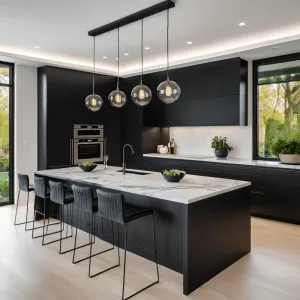 Wholesale Modern Luxury Lacquer Melamine Board Modular Kitchen Cabinets Backsplash Glass Faucet for Dining Villa Home Decoration