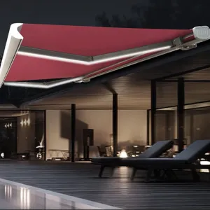 Best Quality Motorized Manual Retractable Waterproof Canopy Balcony Awning Full Cassette Motorized Folding Arm Outdoor Awning