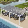 Custom Size Modern Luxury Aluminum Waterproof Gazebo Outdoor Motorized Aluminum Garden Pergola
