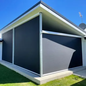 Electric Outdoor Pergola Roller Blinds Waterproof UV Protection Windproof Shades