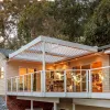 Factory Wholesale Motorized Aluminum Gazebo Outdoor Fully Retractable Louvre Roof Outdoor Pergola