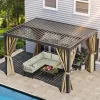 OEM Outdoor Waterproof Louver Roof Garden Pergola Aluminium Electric Gazebo