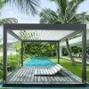 Pergola Motorised Patio Aluminum Waterproof Garden Furniture Outdoor Roof Louver Gazebo Pergola Bioclimatique