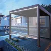 Windproof Transparent PVC clear Outdoor Roller Blinds Roller Shades for Pergola Garage Terrace