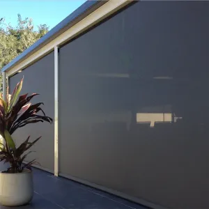 Zip Track Outdoor Windproof and Waterproof Roller Blinds Motorized Controlled Outdoor Roller Blinds