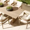 Alibaba Top Quality Outdoor Dining Table and Chair Solid Wood Patio Dining for Hotels Courtyard Villa Bulk Supply