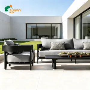 China Guangdong Factory Direct ML-3 Aluminum Outdoor Sofa Set OEM ODM Bulk Supply Metal Garden Furniture