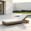 Commercial Grade Outdoor Sunbed Reclining Teak Chaise Lounge Pool Side Furniture for Resort Villa Bulk Order