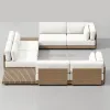 Commercial Grade Solid Teak Outdoor Sofa Set Waterproof Quick Dry Sponge Cushion Hotel Villa Patio Furniture Project