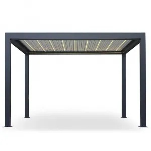 Factory Custom Size Bioclimatic Pergola Motorized Aluminum Louvered Outdoor Pergola for Hotel Project