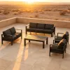 Factory Supply Outdoor Leisure Aluminum Alloy Waterproof Fabric Comfortable Sofa Outdoor Couch Sets
