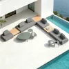 Factory wholesale Luxury Garden Sets Outdoor Furniture Lounge Garden Sofa Patio Furniture Hotel Outdoor Sectional Sofa