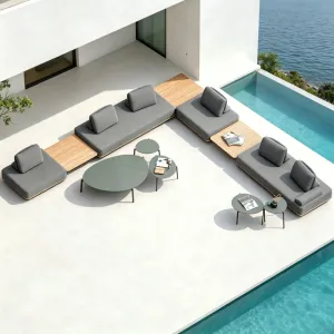 Factory wholesale Luxury Garden Sets Outdoor Furniture Lounge Garden Sofa Patio Furniture Hotel Outdoor Sectional Sofa