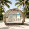 Garden Outdoor Furniture Chaise Lounge Sunbed Pool Chair Beach Cabana Daybeds Wicker Rattan Comfortable Patio Sun Loungers