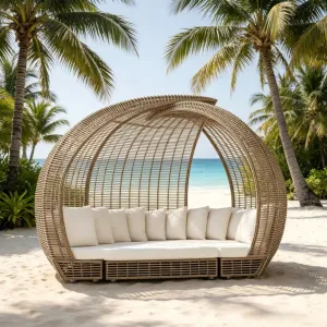 Garden Outdoor Furniture Chaise Lounge Sunbed Pool Chair Beach Cabana Daybeds Wicker Rattan Comfortable Patio Sun Loungers