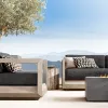 Guangdong Factory Teak Wood Patio Sofa Set Outdoor Waterproof Cushion Garden Furniture For Commercial Hotel Use