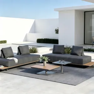 High-End Waterproof Outdoor Aluminum Garden Patio Set Factory wholesale Sectional Corner Sofa for Courtyards Garden Sofa Sets