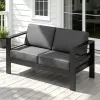 Contemporary Aluminum Outdoor Sofa Set with Coffee Table for Garden Park Use UV Water Resistant