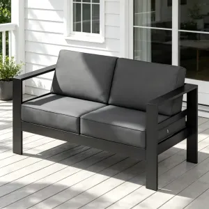 Contemporary Aluminum Outdoor Sofa Set with Coffee Table for Garden Park Use UV Water Resistant