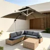 Hot Sale Wholesale Outdoor Waterproof Sun protection Sofa Set Rattan Modern Garden Patio Sofa Set Furniture