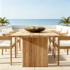 Hot Selling Modern Style Outdoor Solid Wood Teak Dining Set Waterproof Restaurant Dining Table and Chair