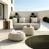 Luxury Design Hand Woven Rattan Wicker Durable Modern Customize Aluminum Garden Sofa Outdoor Furniture for Hotel Warehouse Use