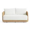 Luxury Weather Resistant PE Rattan Outdoor Sofa Set Garden Wicker Lounge Furniture for Resort Project Wholesale