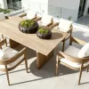 Manufactory Direct Outdoor Teak Wood Dining Table and Chairs Set for Garden Park Living Room Restaurant Use