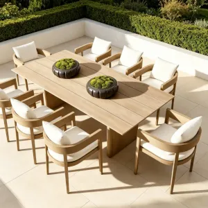 Manufactory Direct Wooden Outside Table and Chairs PatioFurniture Set Modern Solid Teak OutdoorFurniture Set
