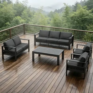 Modern Luxury Outdoor Sofa Set New Style Garden Furniture for Patio for Garden Courtyard Hotel Living Room or Entry