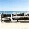No MOQ Black Aluminum Outdoor Sofa Set Furniture Waterproof Cushion Furniture for Hotel Villa Resort Sellers