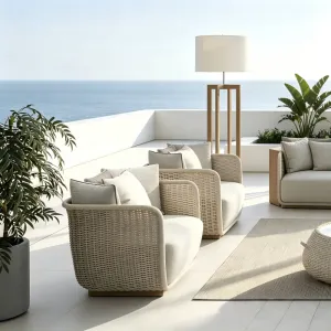 Outdoor Garden Hotel Balcony Private Villa Custom Waterproof Furniture with Cushions Outside the Customer Sofa