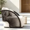 Outdoor High-quality PE Rattan Sofa Set Nordic Modern Design Detachable Garden Furniture Waterproof Cushions for Courtyard