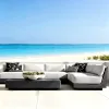 Patio Outdoor Furniture High End Hotel Villa Courtyard Park Modern Aluminum Outdoor with Waterproof Cushions Sofa Set