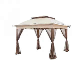Wholesale Garden Outdoor Gazebo Tent Double-Tier Roof With Removable Mosquito Netting Steel Frame Patio Shelter for Backyard Use