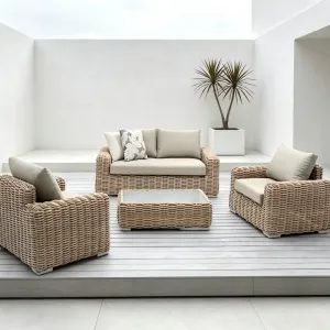 Wholesale Luxury Modern Garden Rattan Wicker Furniture Outdoor Chair Sofa Set for Balcony Courtyard Garden