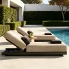 Wholesale Waterproof Modern Outdoor Furniture Daybed Villa Pool Use Patio Beach Beds Sun Lounger Garden Furniture Sun Lounger