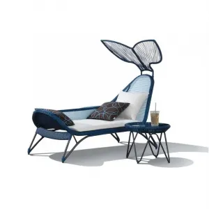 Aluminium Pe Rattan Luxury Outdoor Sun Bed Lounger for Pool Side Swimming Pool